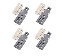 4 Pcs Bi-Fold Door Hinges, 180° Folding Closet Cabinet Wardrobe Hinges, ABS & Zinc Alloy Sliding Hanging, Door Hardware Tracked Hinge Set, Max Load 20KG/2PCS Thickness 1mm