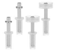 4 Pcs Bi-Fold Door Top Roller Guide Wheel and Top Pivot, Spring Loaded Bifold Door Hardware Kit Closet Doors Top Repair Part Doors Replacement Parts for Sliding Closet, Pocket, Accordion, Barn Door