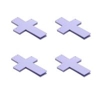 4 Pcs Bible Bookmarks Simple Page Marker PU Leather Bookmarks Crossed Page Marker Simple Book Markers Reading Supplies