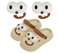 4 Pcs Big Eyes Shoe Charms, Crocs Accessories Funny Cartoon Eyes Shoe Decoration Charms for Clog Walking Shoes Accessories 2PCS Kids Big Eye Shoelace Charm with 2 Mouth for Birthday Decoration (4)