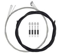 4 Pcs Bike Brake Cable Kit, Road Bike & Universal Standard Bicycle Brake Cable, Professional Bicycle Brake line for Mountain MTB, with 2.5M Brake Cable Housing & Crimps Accessories 2M