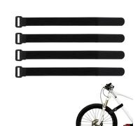 4 PCS Bike Rack Straps Reverse Bicycle Straps Extended Nylon Straps Adjustable Reusable Buckle Cable Straps Interconnectable Hook-and-Loop Straps Reverse Cinch Straps for Stationary Bike, Tires