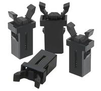 4 Pcs Bin Lid Clasps Set Durable Replacement Lid Catch Compatible with Brabantia Bins 3L-60L, Flexible Touch Top Latch Lock for Kitchen/Bathroom Waste Bins, Storage Boxes & Glasses Cases (Black)