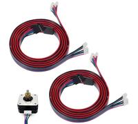 4 Pcs Bipolar Stepper Motor Cable 100cm 4 Pin to 6 for 3d Printers | Silicon Rubber Construction, Red Finish, Reliable Connectivity, Supports Ramps Boards, Stepper Motor Drivers and Cnc Builds