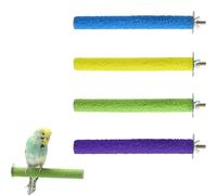 4 PCS Bird Perches for Cage, 20x1.5cm Natural Wood Parrot Perches, Ideal Cage Accessories for Small and Medium-Sized Birds to Promote Foot Health and Nail Trimming