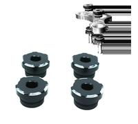 4 PCS Black Aluminum Solid Handlebar Riser Bushing Kit For Harley Sporster Softail Dyna