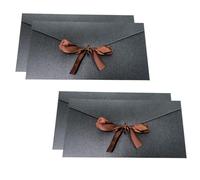 4 Pcs Black envelopes, Gift Envelopes, Gift Envelope, Durable Gift Card Envelopes 20 * 11 Luxury Mailing Envelopes for Festival Party Invitations Greeting Cards Gift Cards (Black)