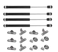 4 Pcs Black Gas Struts with Copper Core, Hydraulic Lift Support for Kitchen Cabinet Wardrobe, Automatic Lid Stay, Telescopic Piston Spring(200N)
