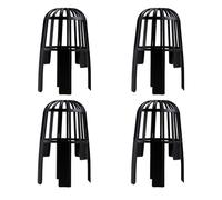 4 PCS Black Gutter Guard, Downpipe Leaf Guard with Durable Design, Drain Covers Outdoor Covers A Area of 8 * 8 * 13 cm, Prevents Clogging from Leaves and Debris