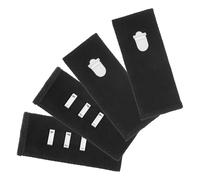 4 pcs Black Hook Waist Band Extenders Pants Waist Extenders with Metal Hook Adjustable Waistband Extender for Men Women, Pants, Jeans, Skirts, Trousers