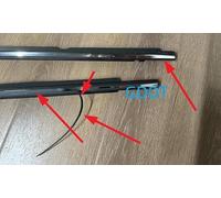 4 Pcs Black Or Chrome Windows Rubber Compatible for Land Cruiser 2007-2019 LC200 Outside Weatherstrip Seal Door Belt Compatible for LX570 75720-60080(Black)