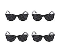 4 Pcs Black Pinhole Glasses Black Pinhole Eye Glasses for Eye Training and Relaxation