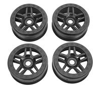 4 Pcs Black Plastic Hex Hub Wheel Rims for Slash 2 /4WD 1/10 RC Car, Durable Lightweight Wheel Hub with 17mm Hex, Compatible with Big Rock 1/8 and Senton RC