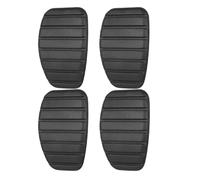 4 Pcs Black Rubber Clutch Pedal Pad for Most Standard Pedals | Anti Skid Surface, Quick Tool Free Install, Quieter Ride, Daily Commuting and Weather Conditions