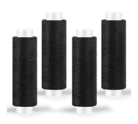 4 Pcs Black Sewing Thread, 200 Yards Threads, Cotton Thread for Sewing, Polyester Sewing Machine Thread for Hand Quilting, Embroidery, and Crafts