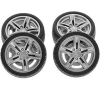 4 Pcs Black Tires,Simulation Rubber Wheels Tire Wheel Toy Model DIY RC Spare Parts Easy Installation Small in Size,Wheel Sets,Remote and App Controlled Vehicles and Parts,Wheels Tires (48mm)