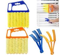 4 Pcs Blind Cleaner, Blind Duster, Venetian Blind Cleaner Tool, Blinds Cleaner, Include 2pcs 7 Finger Blind Duster Brush & 2pcs Shutter Cleaner Brushes For Window & Air Conditioner Blinds Dust Dirt