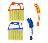 4 Pcs Blind Cleaner Tools, 2-in-1 Window Blind Duster, Include 2pcs 7 Finger Blinds Duster Brush and 2pcs Shutter Cleaner Brushes, Cleaners Brush for Car AC Vent, Window and Air Conditioner Blinds
