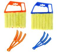 4 Pcs Blind Cleaner,Venetian Blind Cleaner Tool,Include 2pcs 7 Finger Blind Duster Brush & 2pcs Shutter Cleaner Brushes,Reusable Blinds Cleaning Tool for Window & Air Conditioner Blinds Dust Dirt