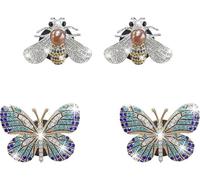 4 Pcs Bling Butterfly Air Vent Clips, Crystal Bee Car Fresheners, Diamond Diffuser Clip, Cute Interior Decor Accessories for Women