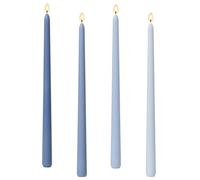 4 Pcs Blue Candles Tapered Candles, 10 Inch Unscented Smokeless Taper Candle, Gradient Tall Candle Sticks for Dinner Christmas Wedding Home Decor