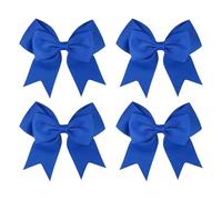 4 Pcs Blue Hair Bow,Royal Blue Hair Accessories,Elegant BlueHair Bows with Clips,Non-Slip Ribbon Bow Hairs Clips,for Adult Teens Women Girls Wear Clip,Girl Christmas Birthday Gifts