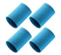 4 Pcs Blue Sports Wristbands, Polyester Wrist Bands with Cold Sensing Fabric, Sweat Absorbent Comfort for Running, Gym, Cycling, Comfortable Soft Fit for Active Workouts and Daily Training