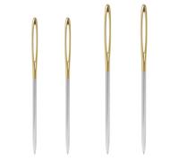 4 PCS Blunt Large-Eye Needles Steel Hand Sewing Needles 2 Sizes Universal Yarn Darning Needle Set for Wool, Tapestry Needle for Yarn, Knitting, Tapestry, Darning DIY Crafting
