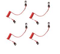 4 Pcs Boat Emergency Stop Kill Switch Lanyard, Universal Outboard Engine Motor Urgent Stop Switch Key Safety Connector Lanyard Cord 36182-ZV4-650 36182-ZV4-651 for Honda 2HP-225HP Outboard Motor
