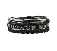 4 Pcs Bohemian Multilayer Bracelet Set for Women Handmade Woven Wax Cord Beaded Bracelets, Colorful Ethnic Style Jewelry for Summer & Daily Wear, adjustable, no gemstone