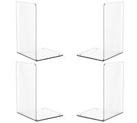 4 Pcs Book Holders Practical Bookends Shelf Book Stoppers Acrylic Bookends Decorative For School Home Office Acrylic End Decorative Stopper