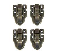 4 Pcs Box Toggle Latch, Duckbilled Hasp Lock Toggle Latch Catch with Mounting Screws, Box Case Latch Hasp for Cabinet Toolbox Suitcase - Bronze