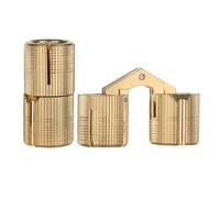 4 Pcs Brass Hinges Furniture Cylindrical Cabinet Invisible Door for Hardware for Wooden Doors(8mm)