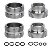 4 Pcs Brass Tap Aerator Connector Faucet Adapter 16mm to 22mm Faucet Adapter M22 Male Thread to M22 Male Thread with Gasket for Garden Kitchen Bathroom Sink