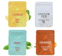 4 Pcs Breathing Necklace Flavoured Filters, Breathing Necklace with Flavoured, Stress Relief Accessory,Mint, Lemon, Orange, Tasteless Options, Portable Anxiety Management Tool