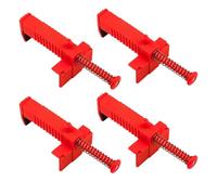 4 PCS Brick Liners Clips, 3.5-4.7 Inch Brick Line Runner, Bricklaying Trowel Tool Fixer Clamps, Wire Drawer Bricklaying Tool Fixer for Building Construction Brickwork Wire Puller(Red)