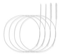 4 Pcs Bristle Tip Long Tube Cleaners 40 Inches Cleaning Brush Extra Long Cleaning Brush Feeding Tube Brushes for Straw Straw Brush Soft Nylon Bristles Head Brush for Hose Sunroof Refrigerator Drain