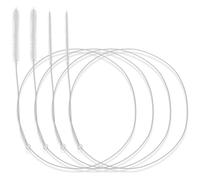 4 Pcs Bristle Tip Long Tube Cleaners Flexible Feeding Tube Brush Slim Drain Hole Cleaning Tool Soft Nylon Bristles Head Brush 40 Inches Plug Hole Cleaning Brushes for Refrigerator Kitchen Sunroof