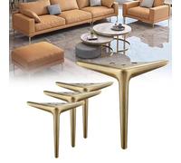 4 Pcs Bronze Metal Furniture Legs DIY Replacement Support Feet for Cabinets Desks Sofas Bookcases DressersIncludes 16 Screws 25cm/9.8in Height