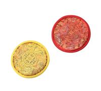 4 Pcs Buddha Sound Bowl Cushion Singing Bowl Mat Buddhist Sound Bowl Pad Brocade Tibetan Meditation Mat Olive Oil Singing Bowl Pillow Cloth Manual Bottom Pad Red