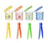 4 PCS Bug Catcher for Kids Magnifier Kids Bug Catching Kit with Tweezers Multi-color Insect Cage Collection Kit for Children Science Nature Exploration, Nature Exploration Toys