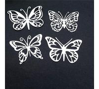 4 Pcs Butterfly Animal Metal Cuts Stencils Tool for Paper Crafting Scrapbooking Embossing Photo Album Decor,Card,Journal and DIY Craft Gift Card Making Accessories,Die-Cutting and Embossing