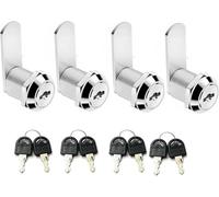 4 Pcs Cabinet Locks, 16/20/25/30 mm Letterbox, Cupboard Keyhole Lock with Key, Mailbox, Zinc Alloy Security Drawer for Furniture Door Post Box (30mm)