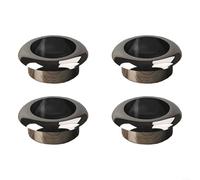 4 Pcs Cable Hole Covers, ABS Desk Grommets for 18mm or 25mm Holes, Wire Management Inserts for Office Home Computer Desks, Black Silver Gold(black25mm)
