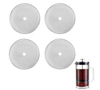 4 Pcs Cafetiere Filter Mesh,Reusable Stainless Steel Filters Metal Screen Set Replacement Cafetieres Meshs Percolator Coffees Screens,for Cafeteria 34oz/1000ml Coffee Machine Press Tea Makers