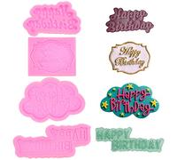 4 Pcs Cake Decoration Silicone Mould, Dessert Fondant English Letters Mold for Cake