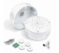 4 Pcs Camera Junction Boxs, 12×12×5.4cm Junction Box with Screws(White) | Deep Base Waterproof Dustproof Pre Drilled Sturdy Shock Resistant Smooth Insulated Secure for Security Surveillance Cameras