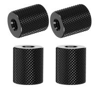 4 PCS Camera Screw Converter 1/4" to 1/4", Double Female 1/4 Diameter Barrel Thread Protector Hole Tripods Cylinder Adapter Nut Connectors Accessories for Electric Rails and Light Stands (Black)
