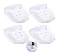 4 Pcs Camera Wall Mount Baby Monitor Security Adhesive Small Wall Shelf Small Camera Ceiling Mount Adhesive Shelf for Bedroom Kitchen Living Room with Cable Clips