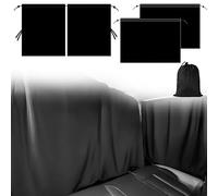 4 Pcs Campervan Curtains, Car Divider Privacy Curtains, Car Seat Partition Curtain, Universal Car Window Shade Sun Shades Cars Sunshades for Baby Travel Camping Nap Sleeping